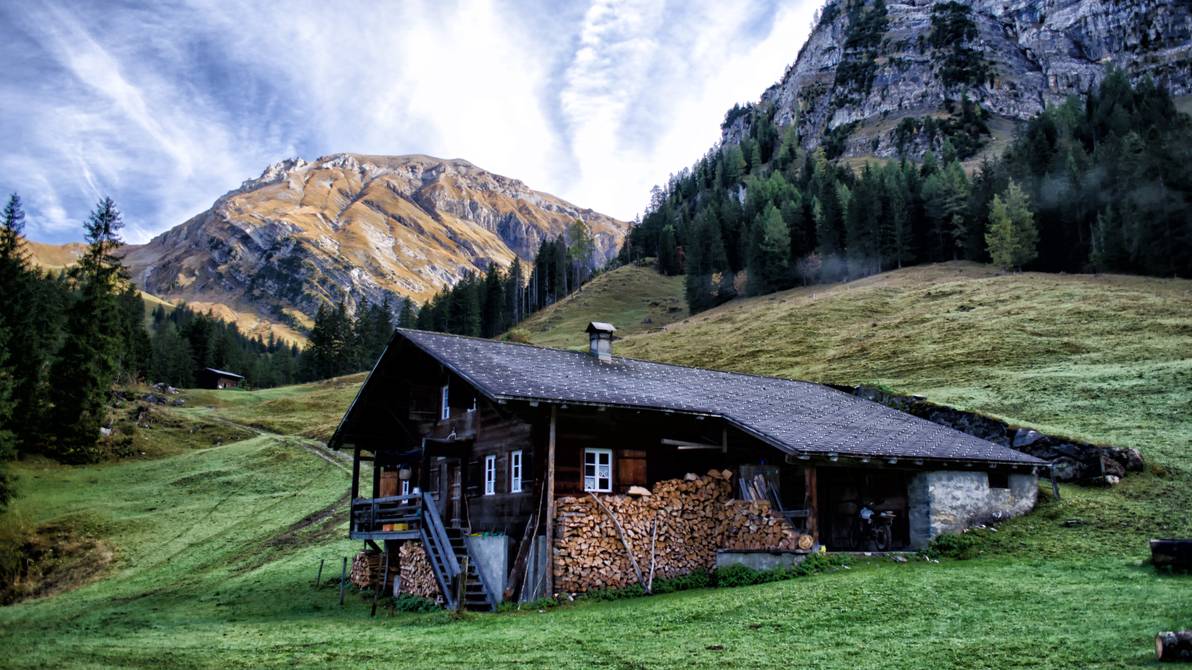 Домик пастуха в Альпах Chalet